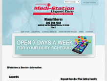 Tablet Screenshot of medistationurgentcare.com